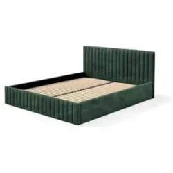 Höffner Polsterbett mit Bettkasten Sona ¦ grün ¦ Maße (cm): B: 129 H: 90