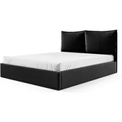 Höffner Polsterbett mit Bettkasten Glam ¦ schwarz ¦ Maße (cm): B: 149 H: 100