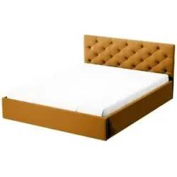 Höffner Polsterbett mit Bettkasten Sara ¦ gelb ¦ Maße (cm): B: 149 H: 85