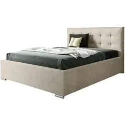 Höffner Polsterbett mit Bettkasten Play ¦ beige ¦ Maße (cm): B: 158 H: 110