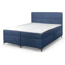 Höffner Boxbett mit Bettkasten Vaduz ¦ blau ¦ Maße (cm): B: 180 H: 110