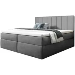 Höffner Boxbett mit Bettkasten Havana ¦ grau ¦ Maße (cm): B: 180 H: 110