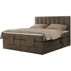 Höffner Motor Boxspringbett mit Bettkasten Comforto ¦ braun ¦ Maße (cm): B: 188 H: 124