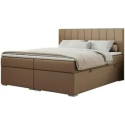 Höffner Boxbett mit Bettkasten Ally ¦ braun ¦ Maße (cm): B: 180 H: 118