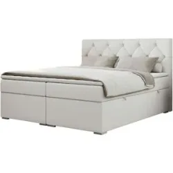 Höffner Boxbett mit Bettkasten Alda ¦ weiß ¦ Maße (cm): B: 180 H: 118