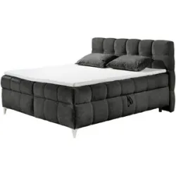 Höffner Boxbett mit Bettkasten Kylie ¦ schwarz ¦ Maße (cm): B: 190 H: 116