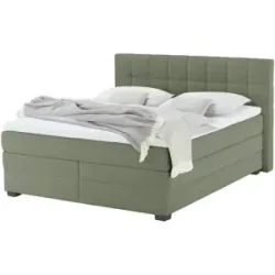 vanDoorn Boxspringbett mit Bettkasten  Canto ¦ grün ¦ Maße (cm): B: 194 H: 119