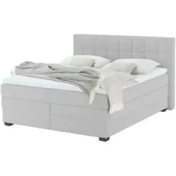 vanDoorn Boxspringbett mit Bettkasten  Canto ¦ silber ¦ Maße (cm): B: 174 H: 119