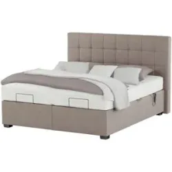 vanDoorn Motor-Boxspringbett mit Bettkasten Ohio ¦ beige ¦ Maße (cm): B: 192 H: