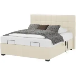 vanDoorn Motor-Boxspringbett mit Bettkasten Ohio ¦ creme ¦ Maße (cm): B: 212 H: