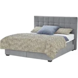 vanDoorn Motor-Boxspringbett mit Bettkasten Ohio ¦ grau ¦ Maße (cm): B: 212 H: