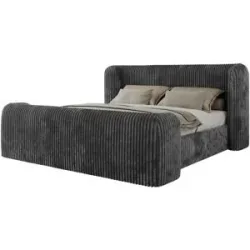 Höffner Polsterbett mit Lattenrost Emora Classic Duo ¦ grau ¦ Maße (cm): B: 243 H: 111