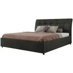 Höffner Polsterbett mit Bettkasten Gala Classic ¦ grau ¦ Maße (cm): B: 168 H: 101