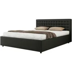 Höffner Polsterbett 180x200 Schwarz mit Bettkasten Pavo Classic ¦ schwarz ¦ Maße (cm):