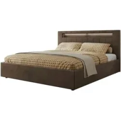 Höffner Polsterbett mit Bettkasten Gold 5 Classic ¦ braun ¦ Maße (cm): B: 168 H: 103