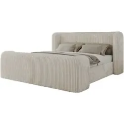 Höffner Polsterbett mit Lattenrost Emora Classic Duo ¦ beige ¦ Maße (cm): B: 183 H: 111