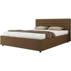 Höffner Polsterbett 160x200 Braun mit Bettkasten Pavo Classic ¦ braun ¦ Maße (cm): B: