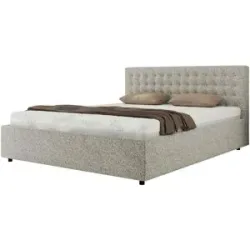 Höffner Polsterbett 160x200 Hellgrau mit Bettkasten Pavo Classic ¦ grau ¦ Maße (cm): B: