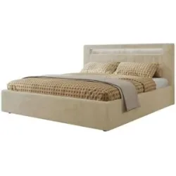Höffner Polsterbett mit Bettkasten Gold 5 Classic ¦ creme ¦ Maße (cm): B: 148 H: 103