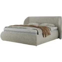 Höffner Polsterbett mit Bettkasten Caela Classic ¦ grau ¦ Maße (cm): B: 205 H: 110