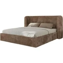 Höffner Polsterbett mit Lattenrost Emora Classic ¦ braun ¦ Maße (cm): B: 243 H: 111
