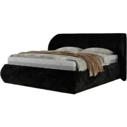 Höffner Polsterbett mit Bettkasten Caela Classic ¦ schwarz ¦ Maße (cm): B: 185 H: 110