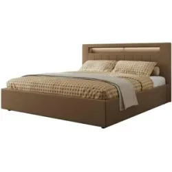 Höffner Polsterbett mit Bettkasten Gold 5 Classic ¦ braun ¦ Maße (cm): B: 188 H: 103