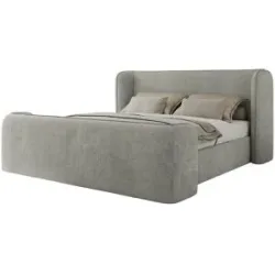 Höffner Polsterbett mit Lattenrost Emora Classic Duo ¦ grau ¦ Maße (cm): B: 203 H: 111