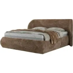 Höffner Polsterbett mit Bettkasten Caela Classic ¦ braun ¦ Maße (cm): B: 205 H: 110