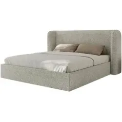 Höffner Polsterbett mit Lattenrost Emora Classic ¦ grau ¦ Maße (cm): B: 223 H: 111
