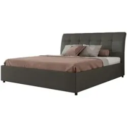 Höffner Polsterbett mit Bettkasten Gala Classic ¦ grau ¦ Maße (cm): B: 148 H: 101