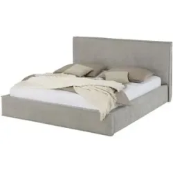 Höffner Polsterbett mit Bettgestell Deli ¦ grau ¦ Maße (cm): B: 202 H: 106