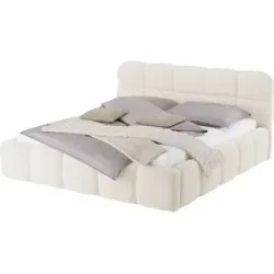 Höffner Polsterbett mit Bettkasten Lux ¦ beige ¦ Maße (cm): B: 207 H: 103