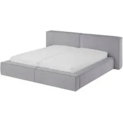 Höffner Polsterbett mit Bettkasten Gratia ¦ grau ¦ Maße (cm): B: 240 H: 85