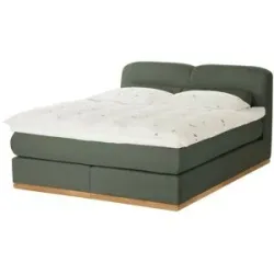 HOFFNER, Höffner Boxspringbett  Esop ¦ grün ¦ Maße (cm): B: 160 H: 111