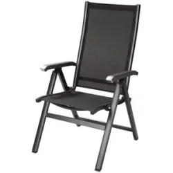 MWH Klappsessel  Amico ¦ grau ¦ Maße (cm): B: 72,5 H: 109 T: 60.5