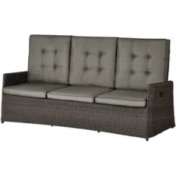 a casa mia Garten-Sofa  3-Sitzer  Padua ¦ grau ¦ Maße (cm): B: 211 H: 106 T: