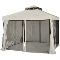 Höffner Pavillon  Sahara ¦ beige ¦ Maße (cm): B: 300 H: 280 T: 300.0