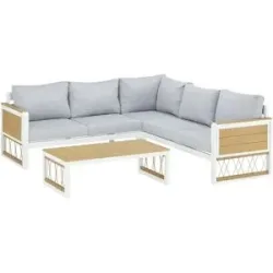 Höffner Lounge-Set  Virginia ¦ weiß