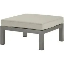 KHG Ottomane/ Hocker  Seattle ¦ grau ¦ Maße (cm): B: 77 H: 31 T: 77.0