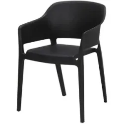 Höffner Stapelstuhl  Lacona ¦ schwarz ¦ Maße (cm): B: 55 H: 77,5 T: 54.5