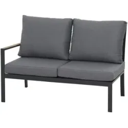 Siena Garden Gartensofa 2-Sitzer Londra ¦ grau ¦ Maße (cm): B: 124,5 H: 87,5 T: