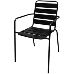 KHG Gartenstuhl  Rennes ¦ schwarz ¦ Maße (cm): B: 55 H: 86 T: 59.0