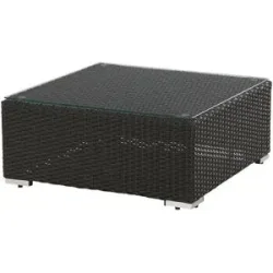 Höffner Loungetisch mit Glasplatte Casablanca ¦ grau ¦ Maße (cm): B: 73 H: 31 T: 73.0
