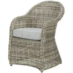 Höffner Geflecht-Gartensessel  Amrum ¦ grau ¦ Maße (cm): B: 62 H: 90,5 T: 72.5