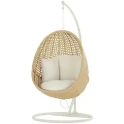 a casa mia Hängesessel  Tahiti ¦ beige ¦ Maße (cm): H: 191  Ø: 101