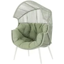 Höffner Outdoor-Korbsessel  Aruba ¦ grün ¦ Maße (cm): B: 98 H: 152 T: 87.5