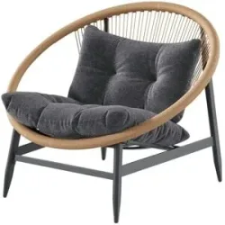 a casa mia Lounge-Sessel  Farum ¦ grau ¦ Maße (cm): B: 91 H: 79 T: 78.0