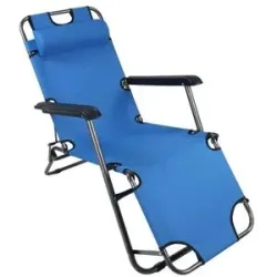 Höffner Sonnenliege   ¦ blau ¦ Maße (cm): B: 60 H: 27
