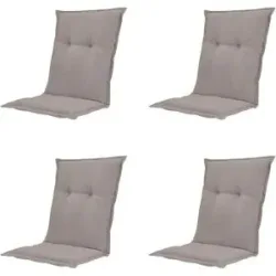 Höffner Auflage niedrig 4er-Set  Basic ¦ braun ¦ Maße (cm): B: 50 H: 6